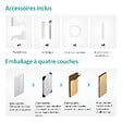EMKE - EMKE Radiateur eau chaude en acier Tube Rond Radiateur Mural Blanc 60x24cm 166W Seule Couche - vignette