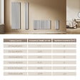 EMKE - EMKE Radiateur eau chaude en acier Tube Rond Radiateur Mural Blanc 60x24cm 166W Seule Couche - vignette