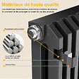 EMKE - EMKE Radiateur eau chaude horizontal en acier H.60 × L.84 cm 1383 W Le design Chauffage central anthracite - vignette