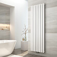 EMKE - EMKE Radiateur Chauffage Central Vertical 180 x 62 cm 2166W Double Panneau en Acier Blanc – Radiateur Eau Chaude Mural Design - vignette