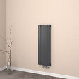 EMKE - EMKE Radiateur Chauffage Central 90 x 30 cm 297W – Radiateur Eau Chaude Vertical Étroit en Acier Noir - vignette
