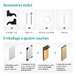 EMKE - EMKE Radiateur Chauffage Central 90 x 30 cm 297W – Radiateur Eau Chaude Vertical Étroit en Acier Noir - vignette