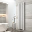 EMKE - EMKE Radiateur Chauffage Central Vertical 180 x 54 cm 1895W Double Panneau en Acier Blanc – Radiateur Eau Chaude Mural Design - vignette