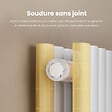 EMKE - EMKE Radiateur eau chaude en acier Tube Rond Radiateur Mural Blanc 60x120cm 1533W Double Couche - vignette