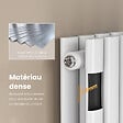 EMKE - EMKE Radiateur eau chaude en acier Tube Rond Radiateur Mural Blanc 60x120cm 1533W Double Couche - vignette