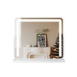 EMKE - EMKE Miroir cosmétique 60x51.6cm, avec 3 LED de couleur à intensité variable, miroir carré blanc orientable sur 360° - vignette