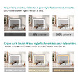 EMKE - EMKE Miroir cosmétique 60x51.6cm, avec 3 LED de couleur à intensité variable, miroir carré blanc orientable sur 360° - vignette