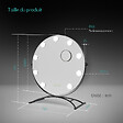 EMKE - EMKE Miroir de maquillage Hollywood avec Ampoules LED Miroir grossissant Interrupteur tactile 3 couleurs dimmable Rotation à 360° - Cadre Noir 47x40cm - vignette