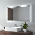 EMKE - EMKE Miroir lumineux salle de bain 60x100cm, Miroir avec l'éclairage, Interrupteur Tactile, Anti-buée, Miroir LED avec Lumière Blanche Froide - vignette