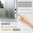 EMKE - EMKE Miroir lumineux salle de bain 60x40cm, Miroir LED avec Interrupteur à bouton, Anti-buée, Miroir avec éclairage lumière Blanche Froide/Chaude - vignette