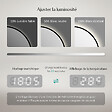 EMKE - EMKE Miroir lumineux salle de bain rond diamètre 60cm Cadre Noir, Miroir LED, Interrupteur Tactile, Anti-buée, Horloge et Temperature, Lumière Neutre - vignette