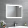 EMKE - EMKE Miroir lumineux salle de bain 60x45cm, Miroir LED avec Interrupteur à bouton, Anti-buée, Miroir avec éclairage lumière Blanche Froide/Chaude - vignette