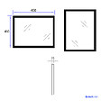 EMKE - EMKE Miroir lumineux salle de bain 60x45cm, Miroir LED avec Interrupteur à bouton, Anti-buée, Miroir avec éclairage lumière Blanche Froide/Chaude - vignette