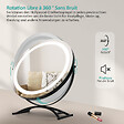EMKE - EMKE LED Hollywood Miroir de Maquillage Rond avec Interrupteur Tactile Dimmable 3 Couleurs claires 360° Rotatif, Noir Diamètre 40cm - vignette