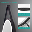 EMKE - EMKE Miroir lumineux salle de bain rond diamètre 60cm cadre noir, Sangle réglable, Miroir LED avec Interrupteur Tactile, Lumière Froide/Chaude/Neutre - vignette