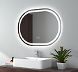EMKE - EMKE Miroir lumineux salle de bain ovale 80x60cm, Miroir LED avec Interrupteur Tactile, Anti-buée, Miroir avec éclairage Lumière Froide/Chaude/Neutre - vignette