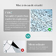 EMKE - EMKE Miroir Salle de Bain 60x40cm Miroir lumineux LED, Miroir Cosmétiques Mural avec éclairage, Lumière Blanche Chaude,  Interrupteur mural - vignette