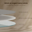 EMKE - EMKE Miroir mural 60 × 100 cm Miroir ovale avec cadre doré, Miroir non lumineux salle de bain - vignette