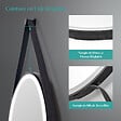 EMKE - EMKE Miroir lumineux salle de bain rond diamètre 70cm cadre noir, Sangle réglable, Miroir LED avec Interrupteur Tactile, Lumière Froide/Chaude/Neutre - vignette
