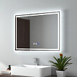 EMKE - EMKE Miroir lumineux salle de bain 60x80cm avec Capteur de Mouvement, Miroir LED à capteur intelligent, Anti-buée, Lumière Froide/Chaude/Neutre - vignette
