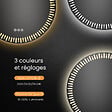 EMKE - EMKE Miroir led salle de bain ф50 cm Miroir salle de bain lumineux avec 3 Couleurs de lumière réglables+Anti-buée, Économie d'énergie miroir led - vignette