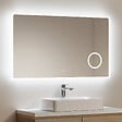 EMKE - EMKE Miroir lumineux salle de bain 100x60cm, Miroir LED avec Interrupteur Tactile, 3x Grossissement, Miroir avec éclairage Lumière Blanche Froide - vignette