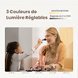 EMKE - EMKE Miroir Salle de Bain avec Éclairage, 70 x 50 cm, Miroir LED Asymétrique, Interrupteur Tactile, 3 Couleurs de Lumière Réglables, Miroir Anti-Buée - vignette