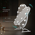 EMKE - EMKE Hollywood miroir de courtoisie avec lumière, 50x58cm rond blanc, miroir de coiffeuse pivotant à 360°, avec 3 lumières dimmables - vignette