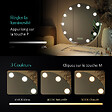 EMKE - EMKE Hollywood miroir de courtoisie avec lumière, 50x58cm rond blanc, miroir de coiffeuse pivotant à 360°, avec 3 lumières dimmables - vignette