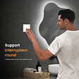 EMKE - EMKE Miroir lumineux salle de bain sans cadre 60x50cm , Miroir LED avec Interrupteur Tactile, Anti-buée, Miroir avec 3 couleurs de Lumières - vignette