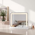 EMKE - EMKE Miroir cosmétique 50x41.6cm, avec 3 LED de couleur à intensité variable, miroir carré blanc orientable sur 360° - vignette