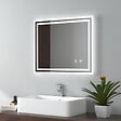 EMKE - EMKE Miroir lumineux salle de bain 50x60cm, Miroir avec l'éclairage, Interrupteur Tactile, Anti-buée, Miroir LED avec Lumière Blanche Froide - vignette