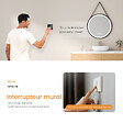 EMKE - EMKE Miroir lumineux salle de bain rond diamètre 70cm cadre noir, Sangle réglable, Miroir LED, Interrupteur Tactile, Anti-buée, 3 couleurs Lumières - vignette
