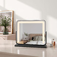 EMKE - EMKE Miroir cosmétique 50x41.6cm, avec 3 LED de couleur à intensité variable, miroir carré noir orientable sur 360° - vignette