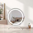 EMKE - EMKE LED Hollywood Miroir de Maquillage Rond avec Interrupteur Tactile Dimmable 3 Couleurs claires 360° Rotatif, Blanc  Diamètre 40cm - vignette