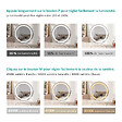 EMKE - EMKE LED Hollywood Miroir de Maquillage Rond avec Interrupteur Tactile Dimmable 3 Couleurs claires 360° Rotatif, Blanc  Diamètre 40cm - vignette
