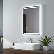 EMKE - EMKE Miroir lumineux salle de bain 50x70cm, Miroir avec l'éclairage, Interrupteur Tactile, Anti-buée, Miroir LED avec Lumière Blanche Froide - vignette