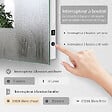 EMKE - EMKE Miroir lumineux salle de bain 70x50cm, Miroir LED avec Interrupteur à bouton, Anti-buée, Miroir avec éclairage lumière Blanche Froide/Chaude - vignette