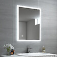 EMKE - EMKE Miroir lumineux salle de bain 80x60cm, Miroir avec l'éclairage, Interrupteur Tactile, Anti-buée, Miroir LED avec 3 couleurs de Lumières - vignette