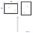 EMKE - EMKE Miroir lumineux salle de bain 80x60cm, Miroir avec l'éclairage, Interrupteur Tactile, Anti-buée, Miroir LED avec 3 couleurs de Lumières - vignette