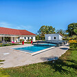 SHELTOM - Abri piscine bas MONTEO - 5 voûtes (10,50 x 4,80 m)  - RAL 7016 - vignette