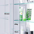 EMKE - EMKE Armoires de toilette 75x65cm Blanche Armoire Salle de Bain en Miroir Double Face - vignette