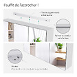 EMKE - EMKE Armoires de toilette 75x65cm Blanche Armoire Salle de Bain en Miroir Double Face - vignette
