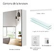 EMKE - EMKE Armoires de toilette 50x65cm Blanche Armoire Salle de Bain en Miroir Double Face - vignette