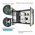 EMKE - EMKE Armoires de toilette 85x65cm Noir Armoire Salle de Bain en Miroir Double Face - vignette