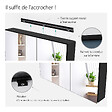 EMKE - EMKE Armoires de toilette 85x65cm Noir Armoire Salle de Bain en Miroir Double Face - vignette
