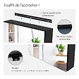 EMKE - EMKE Armoires de toilette 60x65cm Noir Armoire Salle de Bain en Miroir Double Face - vignette