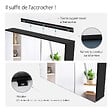 EMKE - EMKE Armoires de toilette 75x65cm Noir Armoire Salle de Bain en Miroir Double Face - vignette