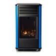 SAHARA - Poêle à gaz 3,4KW Bleu et Noir - Chauffage d'appoint effet Feu de bois Manhattan Sahara - vignette