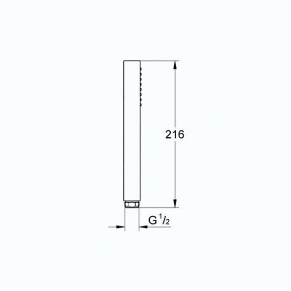 GROHE - Douchette 1 jet Vitalio Get Stick chromé avec flexible 175 - large